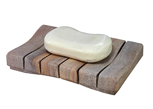 KLEO Natürlicher wasserabsorbierender und montierter Seifenschalen-Seifenhalter aus natürlichem Regenbogenstein – einzigartiges… von KLEO