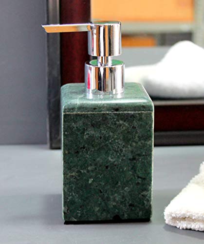 KLEO Seifenspender / Lotionspender - aus echtem indischem grünem Marmor - Luxus Badezimmer Zubehör Badset - Grün von KLEO