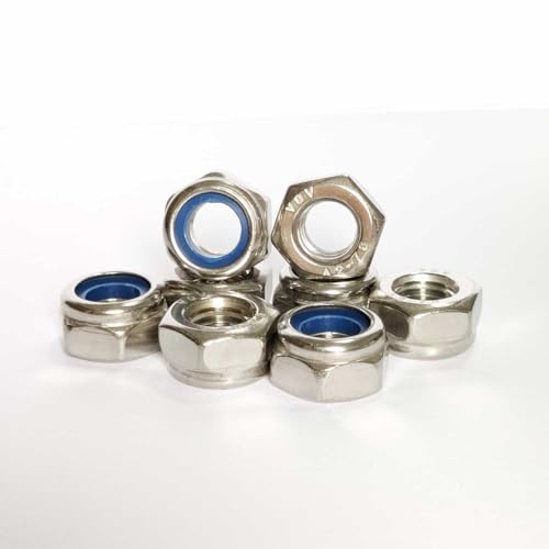 10 Stück Edelstahlmutter m10, 6 kant muttern edelstahl, nylstoppmuttern m10 muttern DIN985,A2 V2A Sechskant Edelstahlmutter Stoppmuttern Kontermuttern Set,Metrisch Sechskantmutter,nut 10mm 10 Stück Edelstahlmutter m10, 6 kant muttern edelstahl, nylstoppmuttern m10 muttern DIN985,A2 V2A Sechskant Edelstahlmutter Stoppmuttern Kontermuttern Set,Metrisch Sechskantmutter,nut 10mm von KLETTEREI