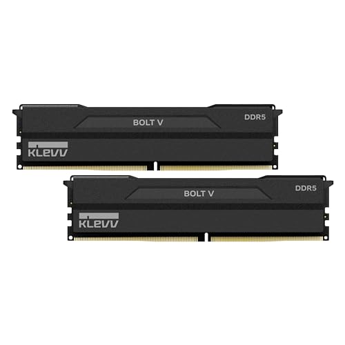 KLEVV BOLT V DDR5 32GB (2x 16GB) 6800MHz CL34 Gaming-Arbeitsspeicher RAM Kit XMP 3.0 Non-RGB Hochleistungs-Übertaktung 34-40-40-81 von KLEVV