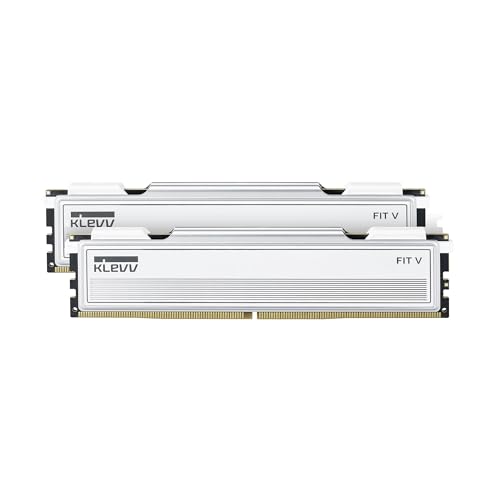 KLEVV FIT V 32GB (2X 16GB) DDR5 Gaming RAM 6000MT/s PC5-48000 Ungepuffert Non-ECC 1,35V CL30 Speicherkit von KLEVV