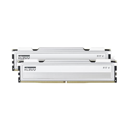KLEVV FIT V 32GB (2x16GB) DDR5 Gaming RAM 6000MH/z PC5-48000 Unbuffered Non-ECC 1,35V CL28 Speicher-Kit — Spiele schneller mit Ultra-niedrigem CL28 von KLEVV