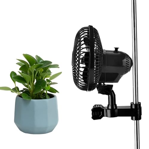 KLGFI 2 Geschwind Grow Ventilator, Clip Ventilator Oszillierend, 25W Oscillating Clamp Fan füR Growzelt von KLGFI