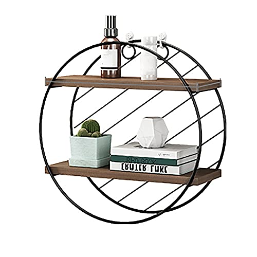 2-Lagiges Schmiedeeisernes Schlafzimmer-Wandregal,Multifunktionale Floating Circle-Regale mit Diagonaler Platte,11Cm Tief Zum Platzieren von Fotorahmen/Schwarz / 30x11cm 2-Lagiges Schmiedeeisernes Schlafzimmer-Wandregal,Multifunktionale Floating Circle-Regale mit Diagonaler Platte,11Cm Tief Zum Platzieren von Fotorahmen/Schwarz / 30x11cm von KLHGBH