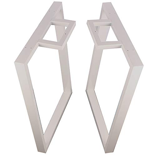 2x Tischbeine,Quadratische Tischbeine aus Metall,Tischbeine aus Stangeneisen,Verbreiterte AuflagefläChe,Starke TragfäHigkeit,Rostschutz,Kein Ausbleichen/Weiß / 60x72.5cm 2x Tischbeine,Quadratische Tischbeine aus Metall,Tischbeine aus Stangeneisen,Verbreiterte AuflagefläChe,Starke TragfäHigkeit,Rostschutz,Kein Ausbleichen/Weiß / 60x72.5cm von KLHGBH