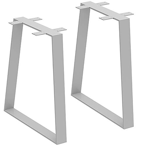 2x Tischbeine Schmiedeeiserne,möbelfüße trapez,Schwere Metalltischbeine,Möbelfüße im Industriestil/Silber / 72CM von KLHGBH