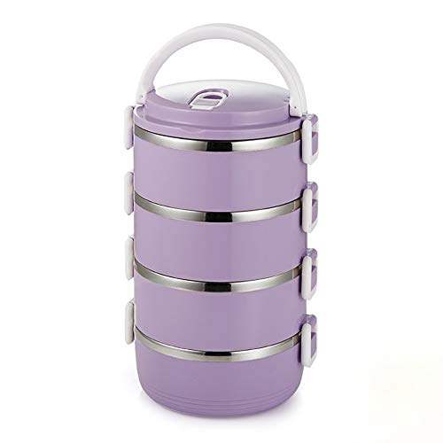 4 Ebenen Lunchbox Mehrschichtig Kann aus Edelstahl Kombiniert Werden Isolierte Bento Box FüR Kinder Erwachsene Schule BüRoarbeit Heimpicknick/lila / 26.5x14.8cm 4 Ebenen Lunchbox Mehrschichtig Kann aus Edelstahl Kombiniert Werden Isolierte Bento Box FüR Kinder Erwachsene Schule BüRoarbeit Heimpicknick/lila / 26.5x14.8cm von KLHGBH