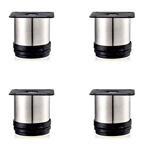 4 X MöBelfüßE,EdelstahlstüTzfüßE,Zylindrisch MöBel Fuß,Verstellbare MöBelbeine,Couchtischschrank-Sofabeine,MetallmöBelzubehöR Mit Rutschfesten Matten Rutschfest/Silber / 8cm 4 X MöBelfüßE,EdelstahlstüTzfüßE,Zylindrisch MöBel Fuß,Verstellbare MöBelbeine,Couchtischschrank-Sofabeine,MetallmöBelzubehöR Mit Rutschfesten Matten Rutschfest/Silber / 8cm von KLHGBH