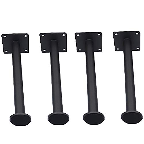 4x 30cm Dicke Edelstahl-Tischbeine HöHenverstellbare Badezimmerschrank Beine Schreibtisch möBelfüßE mit Bodenschutz Filz Polstern/Schwarz / 30cm von KLHGBH