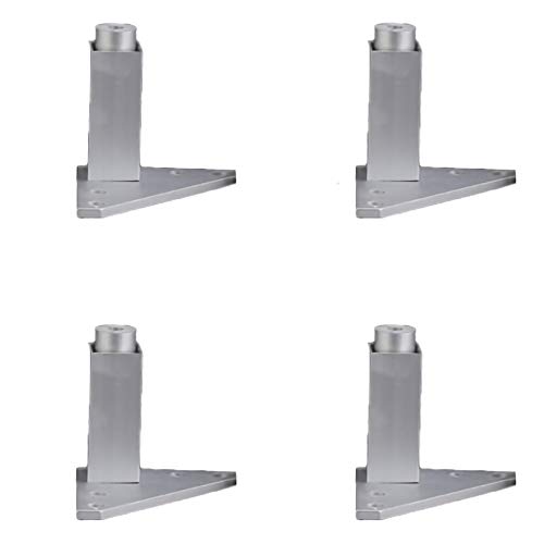 4x MöBelfüßE MöBelbeine MöBel Fuß Verdickte Aluminiumlegierung Schrankbeine Verstellbare Tv-SchrankstüTzfüßE Quadratische Sofabeine Metallersatzfuß Rostet Nicht/Silber / 10cm von KLHGBH