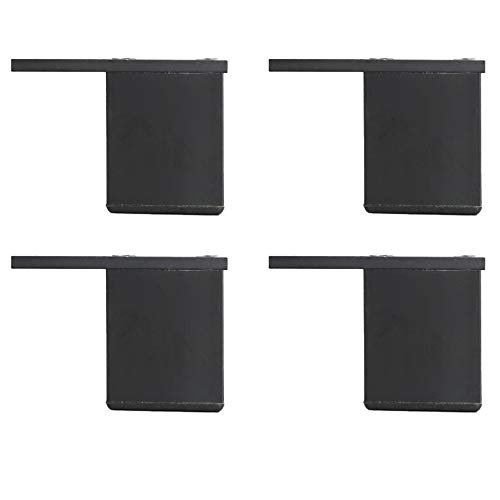 4x MöBelfüßE MöBelbeine Verstellbare Quadratische Schrankbeine Aluminiumlegierung Tv-Schrank Sofa Couchtisch StüTzfuß MöBel Fuß Mit Rutschfester FußMatte Starke UnterstüTzung/Schwarz / 5CM von KLHGBH