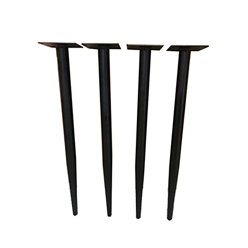4x Tischbeine metall Eisen,Rechter Winkel Einstellbare Möbelfüße,Moderner Stehtisch Fuß,Couch Tischbeine (45cm/18 Zoll,60cm/24 Zoll,70cm/27 Zoll,72cm/28 Zoll) / Schwarz / 70cm von KLHGBH