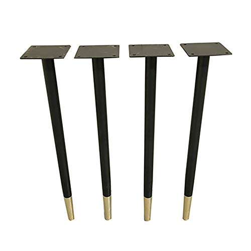 4x Tischbeine metall Eisen,Rechter Winkel Einstellbare Möbelfüße,Moderner Stehtisch Fuß,Couch Tischbeine (45cm/18 Zoll,60cm/24 Zoll,70cm/27 Zoll,72cm/28 Zoll) / Schwarzes Gold / 70cm von KLHGBH