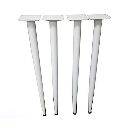 4x Tischbeine metall Eisen,Rechter Winkel Einstellbare Möbelfüße,Moderner Stehtisch Fuß,Couch Tischbeine (45cm/18 Zoll,60cm/24 Zoll,70cm/27 Zoll,72cm/28 Zoll) / Weiß / 70cm von KLHGBH