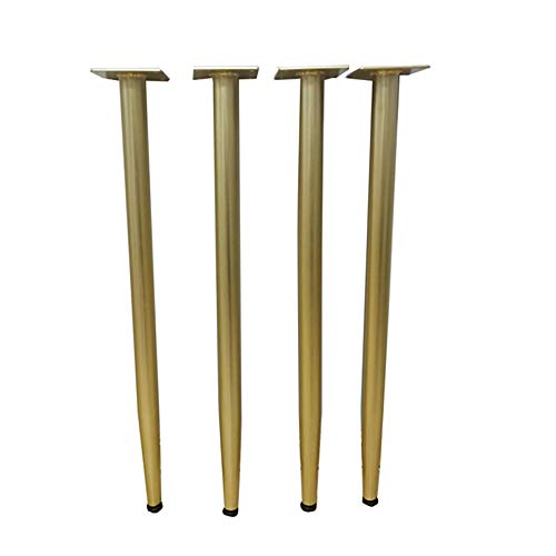 4x Tischbeine metall Eisen,Rechter Winkel Einstellbare Möbelfüße,Moderner Stehtisch Fuß,Couch Tischbeine (45cm/18 Zoll,60cm/24 Zoll,70cm/27 Zoll,72cm/28 Zoll) / golden / 70cm von KLHGBH