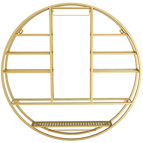 Das an Der Wand Montierte Weinregal aus Schmiedeeisen,11Cm Tiefes,Umweltfreundlich Bemaltes Wandregal FüR die Bar,Bietet Platz FüR WeingläSer und Weinspielzeug/golden / 80cm Das an Der Wand Montierte Weinregal aus Schmiedeeisen,11Cm Tiefes,Umweltfreundlich Bemaltes Wandregal FüR die Bar,Bietet Platz FüR WeingläSer und Weinspielzeug/golden / 80cm von KLHGBH