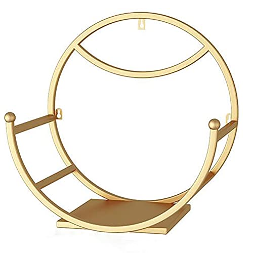 Einfaches Wandregal,an Der Wand Montierte Dekorative Industrieregale aus Metall FüR Wohnzimmer und Schlafzimmer/golden / 35cm Einfaches Wandregal,an Der Wand Montierte Dekorative Industrieregale aus Metall FüR Wohnzimmer und Schlafzimmer/golden / 35cm von KLHGBH