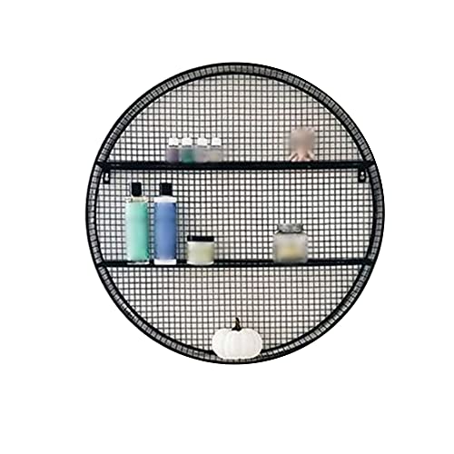 Floating Shelf, Round Mesh Multifunktionales Wandregal aus Schmiedeeisen, Zum Aufbewahren von Dekorationen, Geeignet FüR Wohnzimmer, 30 Kg Belastbar/Schwarz / 60cm Floating Shelf, Round Mesh Multifunktionales Wandregal aus Schmiedeeisen, Zum Aufbewahren von Dekorationen, Geeignet FüR Wohnzimmer, 30 Kg Belastbar/Schwarz / 60cm von KLHGBH