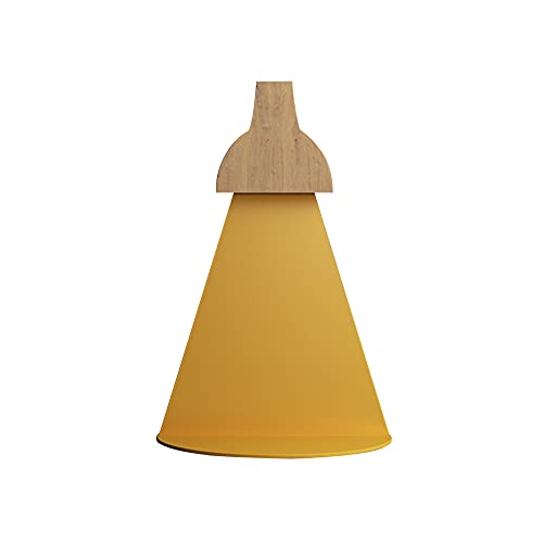 HäNgeregal, Schmiedeeisernes PräSentationsregal an Der Wand Des Kinderzimmers, Geeignet FüR Schlafzimmerhintergrundwand, TräGt 2 Kg/Gelb / 20x10.5x30cm von KLHGBH