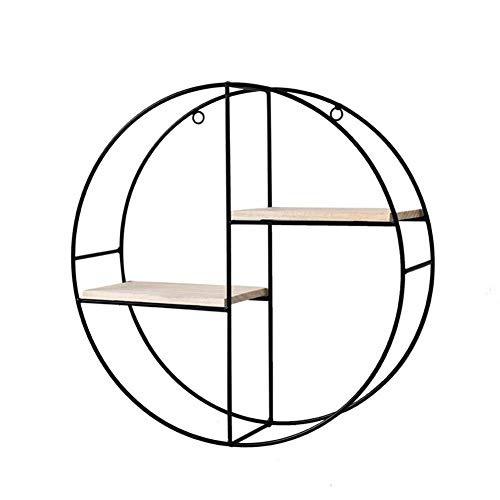 KLHGBH Schwimmende Regale, 2 Schichten Holz Und Metall Runde Wand Hängender Regal Einzigartige Dekoration Für Küche Schlafzimmer Wohnzimmer Badezimmer,Schwarz,37 cm KLHGBH Schwimmende Regale, 2 Schichten Holz Und Metall Runde Wand Hängender Regal Einzigartige Dekoration Für Küche Schlafzimmer Wohnzimmer Badezimmer,Schwarz,37 cm von KLHGBH