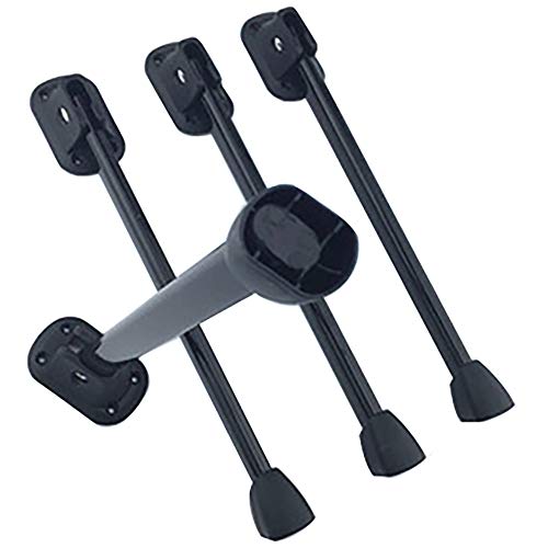 Klappbare Möbelfüße,Möbel Metall Tisch Beine,4er-Set,Bemalte Eisenrohre,Verwendet FüR Kleine Tische,Laptoptische,Schreibtische,Esstische (28cm/11in) / Schwarz / 28cm von KLHGBH