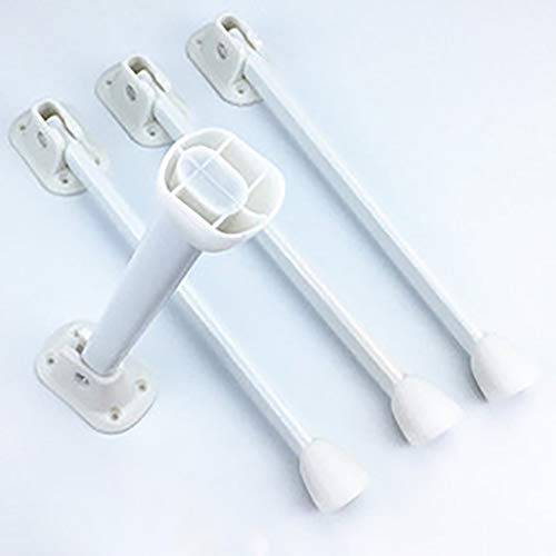 Klappbare Möbelfüße,Möbel Metall Tisch Beine,4er-Set,Bemalte Eisenrohre,Verwendet FüR Kleine Tische,Laptoptische,Schreibtische,Esstische (28cm/11in) / Weiß / 28cm von KLHGBH