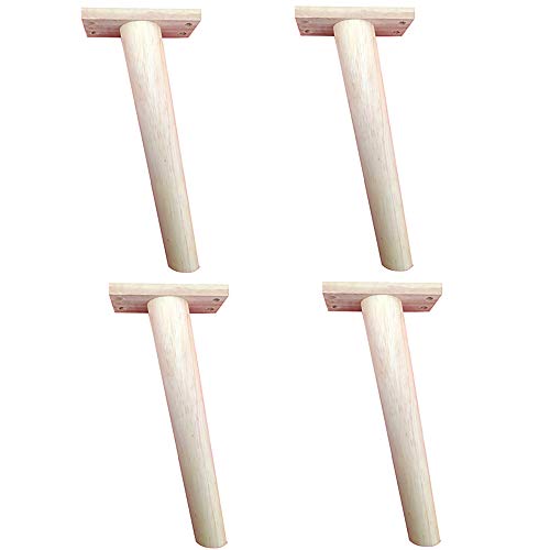 Massive Holzbeine,4-Teiliges Set,Buche Couchtischbeine mit ZubehöR DIY Ersatz möBelbeine FüR Einfachen Schreibtisch Nachttisch TV-Schrank/Als zeigen / 30cm von KLHGBH