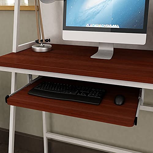 Massivholz-Tastaturablage,54/60/70Cm Rechtwinklig,Desktop-Tastaturplattform mit GeräUschlosem Betrieb,Platzsparend,Stark Tragend/Grapefruit / 54cm von KLHGBH