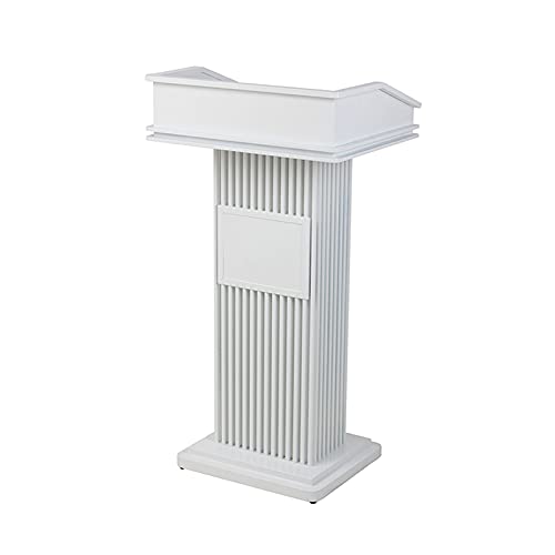 Podium Rednerpult, Breites Desktop-Moderationspodium mit GroßEr Basis aus Eisenmaterial, Geeignet FüR Schulung und Empfang in Der Schulkirche/White / 59x47x112cm Podium Rednerpult, Breites Desktop-Moderationspodium mit GroßEr Basis aus Eisenmaterial, Geeignet FüR Schulung und Empfang in Der Schulkirche/White / 59x47x112cm von KLHGBH