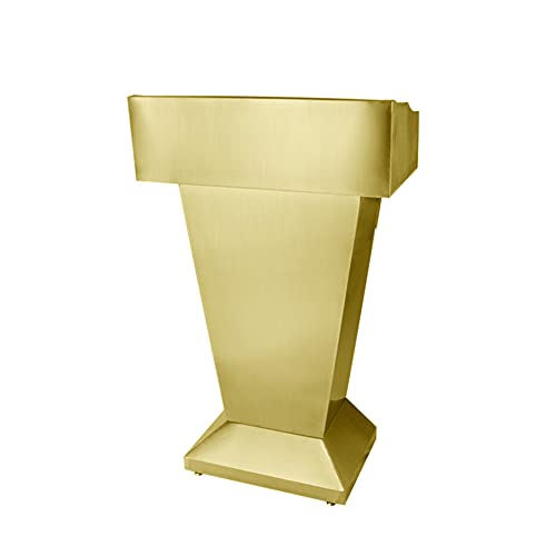 Podium Rednerpult, Schubladendesign dickere Basis, Eisenpodest mit großer Leitplanke, geeignet für Hotels Einkaufszentren Schulen/Titanium gold / 113x69x36cm Podium Rednerpult, Schubladendesign dickere Basis, Eisenpodest mit großer Leitplanke, geeignet für Hotels Einkaufszentren Schulen/Titanium gold / 113x69x36cm von KLHGBH