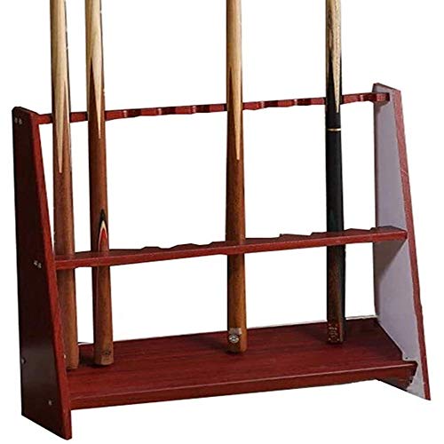 Pool Queue Rack-10-Loch-Unabhängiger Billard Queue,Rissfreies und Langlebiges Snooker-ZubehöR/braun / 57x18x60cm von KLHGBH