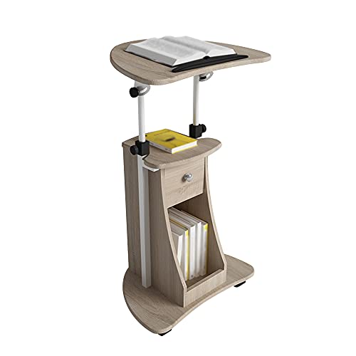 RäDern Rednerpult, Lehrer-Klassenzimmer-Tisch Mobiler Lift-Stehtisch, Bewerben Sie Sich FüR BüRo-Rede-Party-Hochzeits-Hotel-Kirchen-Schule/Wood color / 55x40cm RäDern Rednerpult, Lehrer-Klassenzimmer-Tisch Mobiler Lift-Stehtisch, Bewerben Sie Sich FüR BüRo-Rede-Party-Hochzeits-Hotel-Kirchen-Schule/Wood color / 55x40cm von KLHGBH