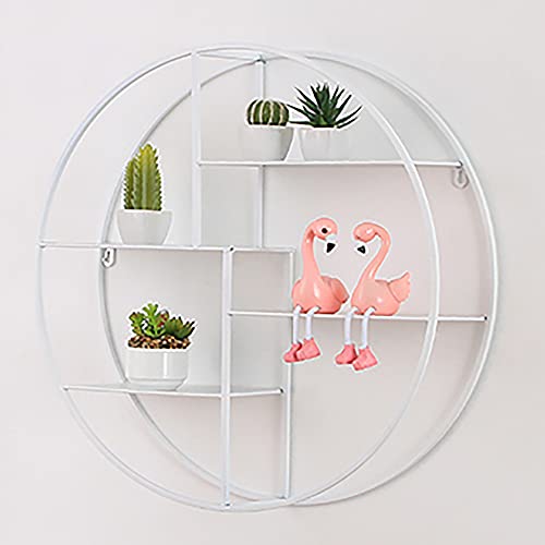 Rundes Wandregal mit 4 Schichten Metall-Mehrfachregal FüR die BüRo-Lounge-Bar im Wohnzimmer/Weiß/S Rundes Wandregal mit 4 Schichten Metall-Mehrfachregal FüR die BüRo-Lounge-Bar im Wohnzimmer/Weiß/S von KLHGBH