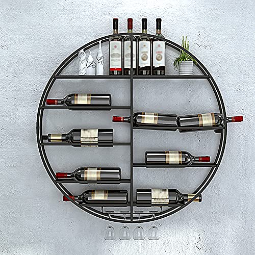 Rundes an Der Wand Montiertes Weinregal,HandgeschweißTes Multifunktionales Wandregal,11Cm Tief,FüR Das Wohnzimmer im Esszimmer/Schwarz / 90x11cm Rundes an Der Wand Montiertes Weinregal,HandgeschweißTes Multifunktionales Wandregal,11Cm Tief,FüR Das Wohnzimmer im Esszimmer/Schwarz / 90x11cm von KLHGBH
