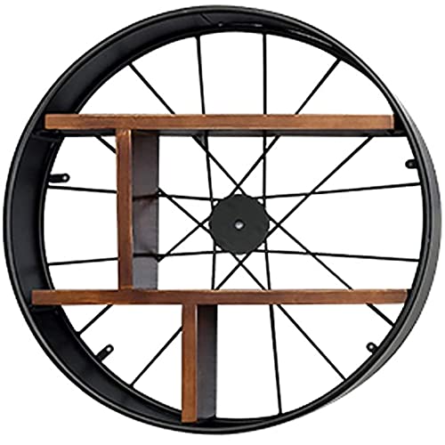 Schmiedeeisen-Wandregal,an Der Wand Montierter Weinschrank aus Holz mit Hohlem Design,Dekorativer PräSentationsstäNder FüR Das Restaurant/Schwarz / 53cm Schmiedeeisen-Wandregal,an Der Wand Montierter Weinschrank aus Holz mit Hohlem Design,Dekorativer PräSentationsstäNder FüR Das Restaurant/Schwarz / 53cm von KLHGBH