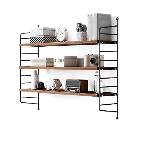 Schwebendes Gestell, 3-Lagiges Schwimmendes Holz-Wandregal-Display-Regal, Offenes Lagerregal FüR Wohnzimmer-BüRo-Badezimmer/B / 60x15x52cm von KLHGBH