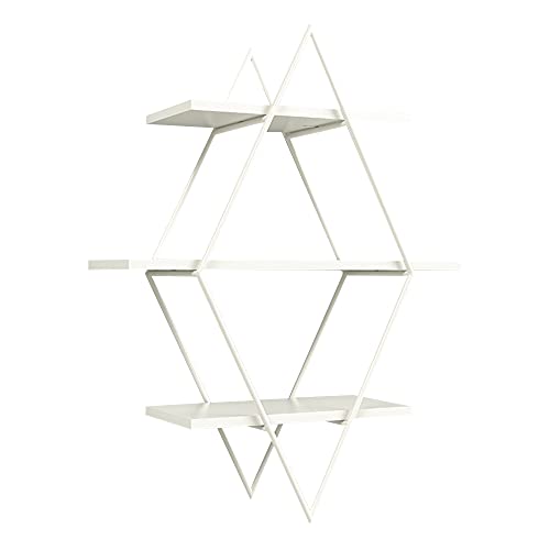 Schwebendes Wandregal, 3-Lagiges Design Schmiedeeisernes Holzwandregal, Display-Regal FüR die Hintergrundwand Des Arbeitszimmereingangs/B / 80x60x20cm Schwebendes Wandregal, 3-Lagiges Design Schmiedeeisernes Holzwandregal, Display-Regal FüR die Hintergrundwand Des Arbeitszimmereingangs/B / 80x60x20cm von KLHGBH