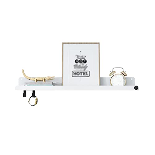 Schwebendes Wandregal, SchlüSselhalter aus Kaltgewalztem Stahl mit GüRtelhaken, Geeignet FüR Eingang, Flur, KüChe, BüRobriefaufbewahrung Office/Weiß/L Schwebendes Wandregal, SchlüSselhalter aus Kaltgewalztem Stahl mit GüRtelhaken, Geeignet FüR Eingang, Flur, KüChe, BüRobriefaufbewahrung Office/Weiß/L von KLHGBH