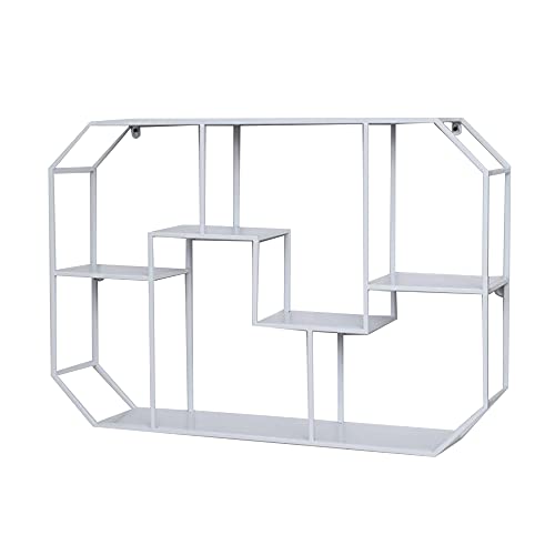 Schwimmende Gestell, Geometrische Form Multifunktionaler Wandschrank, Geeignet FüR Schlafzimmer Und Wohnzimmer, Belastbar 30kg / Weiß / 95x18x65cm Schwimmende Gestell, Geometrische Form Multifunktionaler Wandschrank, Geeignet FüR Schlafzimmer Und Wohnzimmer, Belastbar 30kg / Weiß / 95x18x65cm von KLHGBH