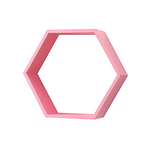 Schwimmende Gestell, Sechseckiges Multifunktionales Holz-Display-Wandregal, Geeignet FüR KindergäRten und Flure, TragfäHigkeit 10 Kg/Rosa/A Schwimmende Gestell, Sechseckiges Multifunktionales Holz-Display-Wandregal, Geeignet FüR KindergäRten und Flure, TragfäHigkeit 10 Kg/Rosa/A von KLHGBH