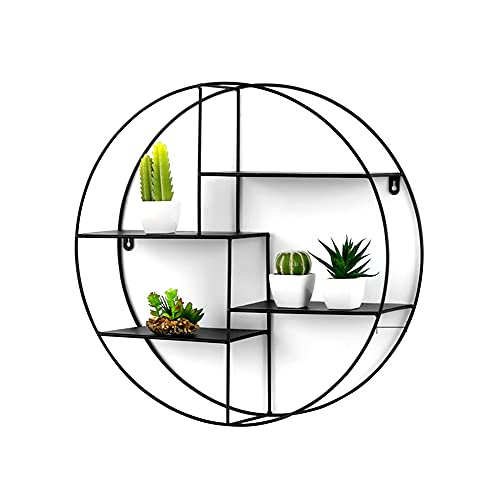 Schwimmende Kreisregale, Schlafzimmer Wanddekor Regale, FüR Wohnzimmer Badezimmer KüChe Flur BüRo Kitchen/Schwarz / 50cm Schwimmende Kreisregale, Schlafzimmer Wanddekor Regale, FüR Wohnzimmer Badezimmer KüChe Flur BüRo Kitchen/Schwarz / 50cm von KLHGBH