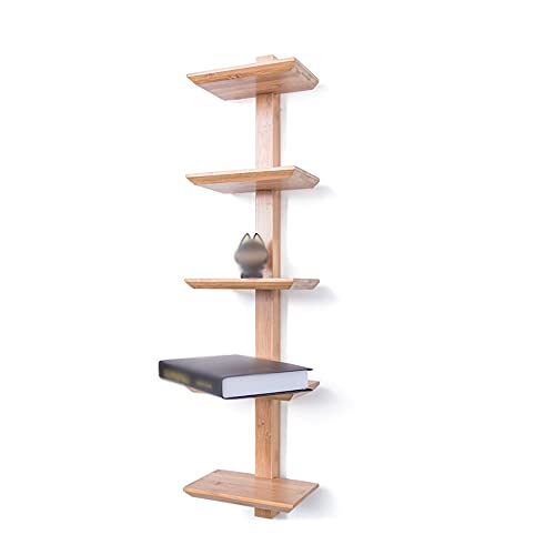 Schwimmendes Wandregal, Mehrschichtiges Bambus-BüCherregal, Geeignet FüR Schlafzimmer, Wohnzimmer, Arbeitszimmer, 15 Kg Tragend/Bambusfarbe/M Schwimmendes Wandregal, Mehrschichtiges Bambus-BüCherregal, Geeignet FüR Schlafzimmer, Wohnzimmer, Arbeitszimmer, 15 Kg Tragend/Bambusfarbe/M von KLHGBH