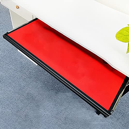 Tastaturschublade,Tastatur Schiebeplattform unter Dem Schreibtisch FüR BüRo- und Heimgebrauch,aus Aluminiumlegierung,Ergonomisches Design/rot / 68x29cm von KLHGBH