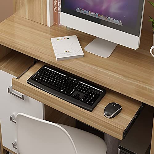 Tastaturschublade mit Schallwand,Tastatur-Schiebeplattform unter Dem Computertisch mit Einer GleitläNge von 35Cm,die 5Kg Tragen Kann/Licht Walnut / 60cm Tastaturschublade mit Schallwand,Tastatur-Schiebeplattform unter Dem Computertisch mit Einer GleitläNge von 35Cm,die 5Kg Tragen Kann/Licht Walnut / 60cm von KLHGBH