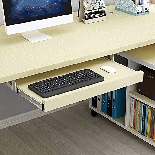 Tastaturschublade mit Schallwand,Tastatur-Schiebeplattform unter Dem Computertisch mit Einer GleitläNge von 35Cm,die 5Kg Tragen Kann/Weiß / 54cm Tastaturschublade mit Schallwand,Tastatur-Schiebeplattform unter Dem Computertisch mit Einer GleitläNge von 35Cm,die 5Kg Tragen Kann/Weiß / 54cm von KLHGBH