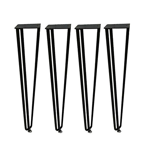 Vierteilige MöBelfüßE 45 cm Hoch,EisenmöBelfüßE,Verwendet FüR DIY-TischfüßE,möbelfüße tv schrank,möbelfüße bett Usw. / Schwarz / 45CM von KLHGBH