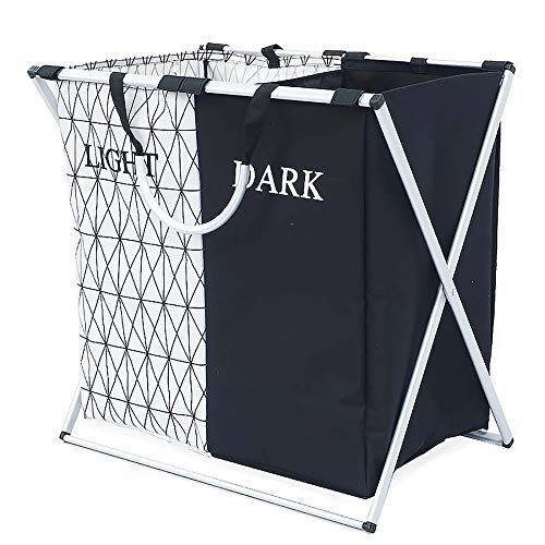 WäSchekorb,2 FäCher Oxford Cloth Faltbare WäScheköRbe,Leicht zu Entfernen und zu Reinigen FüR WaschküChe Bad Kleidung Aufbewahrungsbeutel/A / 61x57x38cm WäSchekorb,2 FäCher Oxford Cloth Faltbare WäScheköRbe,Leicht zu Entfernen und zu Reinigen FüR WaschküChe Bad Kleidung Aufbewahrungsbeutel/A / 61x57x38cm von KLHGBH