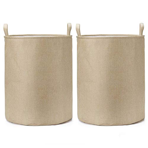 Wäschekörbe,Eimer Zylindrischer Zusammenklappbarer WäSchesack,FüR Quilt Kissen BettwäSche Decke und Kleidung Aufbewahrungskorb/Beige / 40x50CM Wäschekörbe,Eimer Zylindrischer Zusammenklappbarer WäSchesack,FüR Quilt Kissen BettwäSche Decke und Kleidung Aufbewahrungskorb/Beige / 40x50CM von KLHGBH