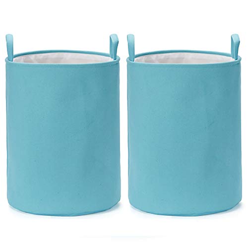 Wäschekörbe,Eimer Zylindrischer Zusammenklappbarer WäSchesack,FüR Quilt Kissen BettwäSche Decke und Kleidung Aufbewahrungskorb/Blau / 40x50CM Wäschekörbe,Eimer Zylindrischer Zusammenklappbarer WäSchesack,FüR Quilt Kissen BettwäSche Decke und Kleidung Aufbewahrungskorb/Blau / 40x50CM von KLHGBH