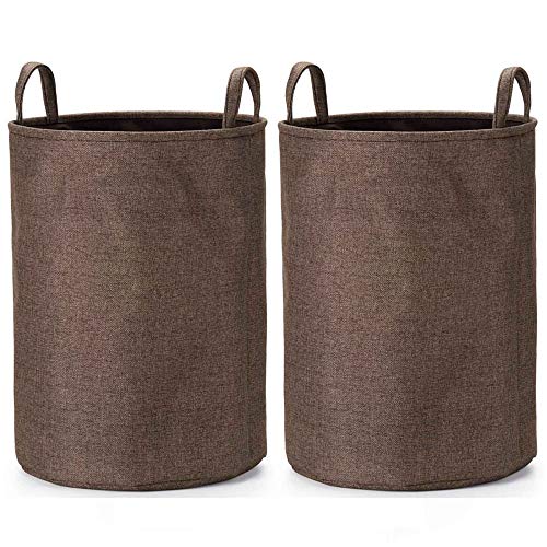 Wäschekörbe,Eimer Zylindrischer Zusammenklappbarer WäSchesack,FüR Quilt Kissen BettwäSche Decke und Kleidung Aufbewahrungskorb/Kaffee / 40x50CM Wäschekörbe,Eimer Zylindrischer Zusammenklappbarer WäSchesack,FüR Quilt Kissen BettwäSche Decke und Kleidung Aufbewahrungskorb/Kaffee / 40x50CM von KLHGBH